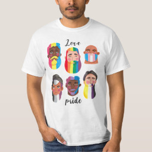 T-shirt Gay pride arc-en-ciel drapeaux de genre barbe homm