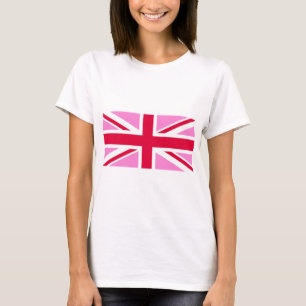 T-shirt GAY PRIDE britannique (Union Jack rose) (Drapeau b