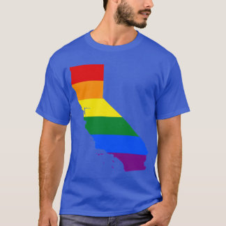 T-shirt Gay pride California LGBT Rainbow Flag Shirt Los A
