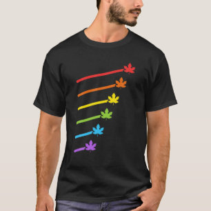 T-shirt Gay pride canadien Arc-en-ciel Feuille d'érable Ca