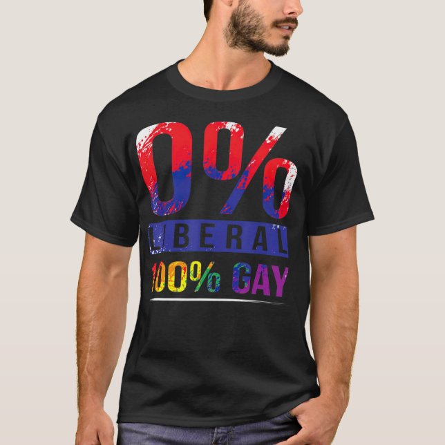 T-shirt Gay pride conservateur Rainbow Flag LGBT T (Devant)