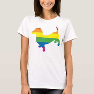 T-shirt Gay pride Dachshund/Wiener