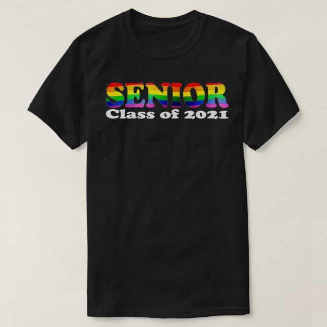 T-shirt Gay pride de la classe de fin d'études supérieures (Design devant)
