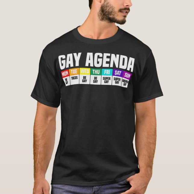 T-shirt Gay pride de l'agenda gay  (Devant)