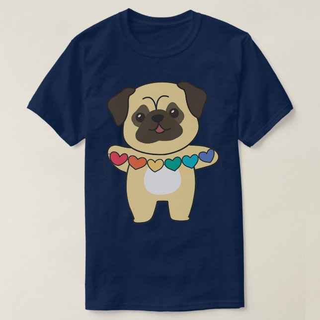 T-shirt Gay pride Drapeau arc-en-ciel Lgbtq Carlin coeur  (Design devant)