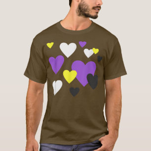 T-shirt Gay pride Droits de l'Homme Non Binary Flag Heart 