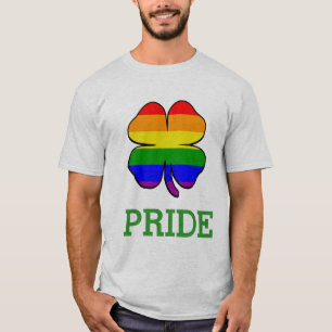 T-shirt Gay pride du drapeau arc-en-ciel shamrock