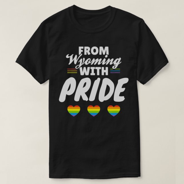 T-shirt Gay pride du Wyoming (Design devant)