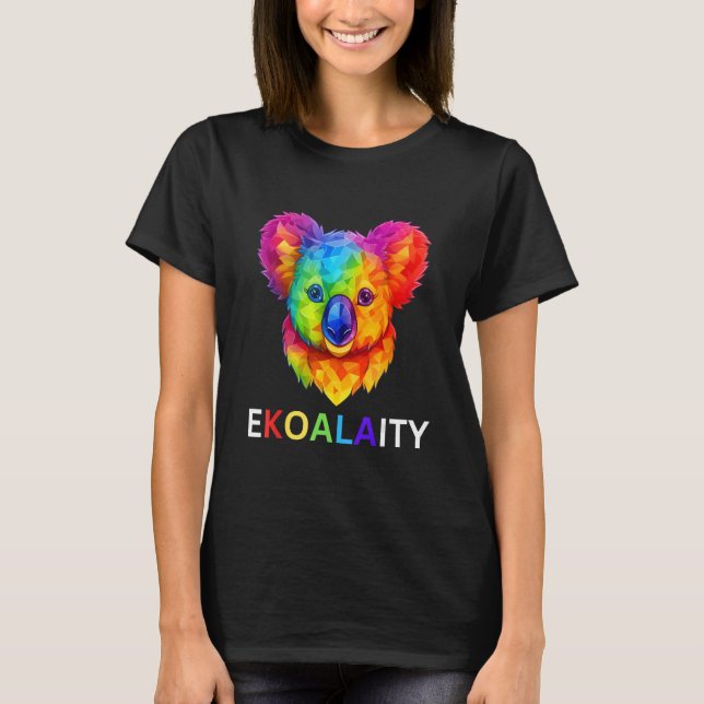 T-shirt Gay Pride EKOALAITY Koala 2023 Pride Flag (Devant)