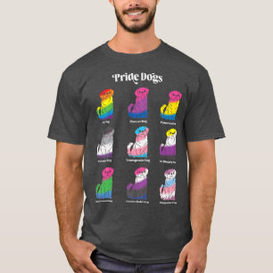 T-shirt Gay pride Kawaii Chien Anime LGBTQ Genderfluide Tr