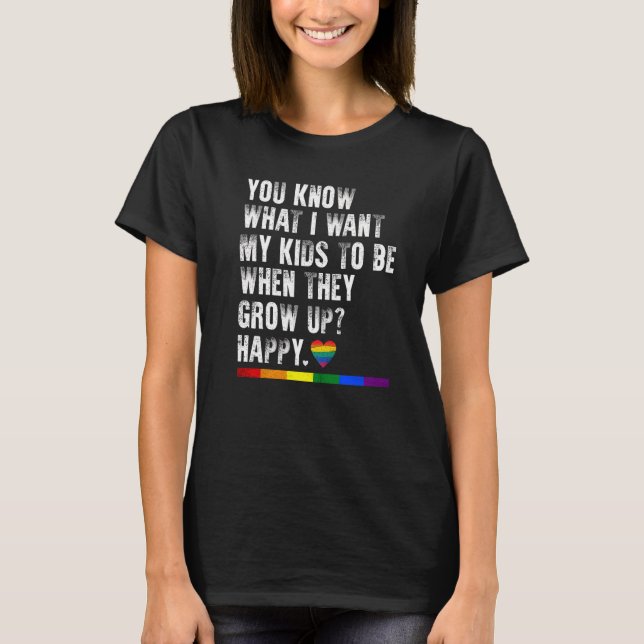 T-shirt Gay Pride LGBT Awareness Parents Mom Dad Lesbian P (Devant)