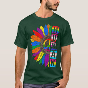 T-shirt Gay pride LGBT Drapeau de tournesol humain