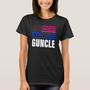 T-shirt Gay pride Lgbt du drapeau bisexuel Guncle