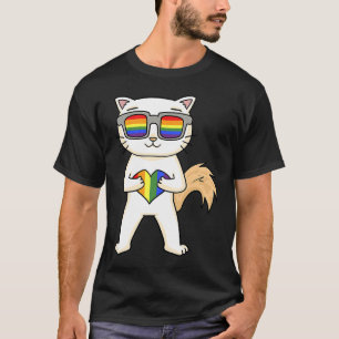 T-shirt Gay pride LGBT Heart Turc Van Chat Propriétaire