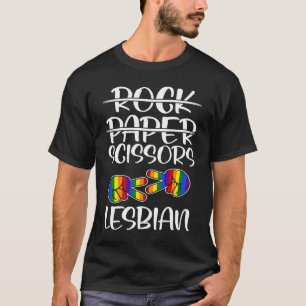 T-shirt Gay pride LGBTQ lesbien ciseaux de papier rock