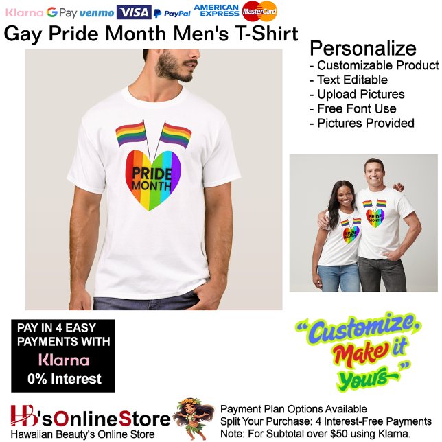 T-shirt gay pride Mois Homme (Gay Pride Month Men's T-Shirt.)