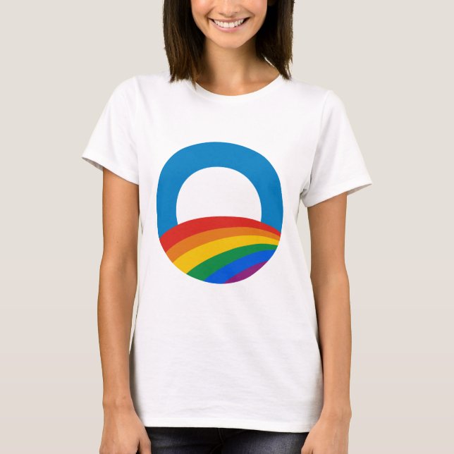 T-shirt Gay pride Obama (Devant)