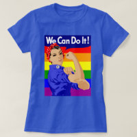 GAY PRIDE ROSIE LE RIVETER AVEC DRAPEAU DE PLANCHE