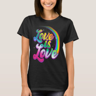 T-shirt Gay pride Vintage Arc-en-ciel Lgbt L'amour est l'a
