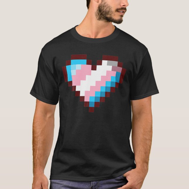 T-shirt Gaymer LGBT Retro Pride Joueur transsexuel Pixel H (Devant)