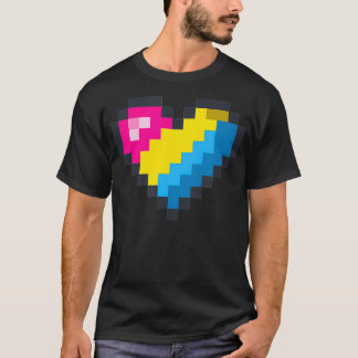 T-shirt Gaymer LGBT Retro Pride Panseual Gamer Piel Heart
