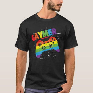 T-shirt Gaymer Pride Gay LGBT Rainbow Gamer Drapeau Lesbie