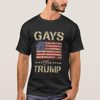 T-shirt Gays for Trump Stars and Stripes American Flag T S