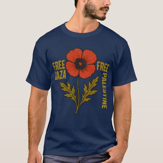 T-SHIRT GAZA GRATUIT PALESTINE GRATUITE (Devant)