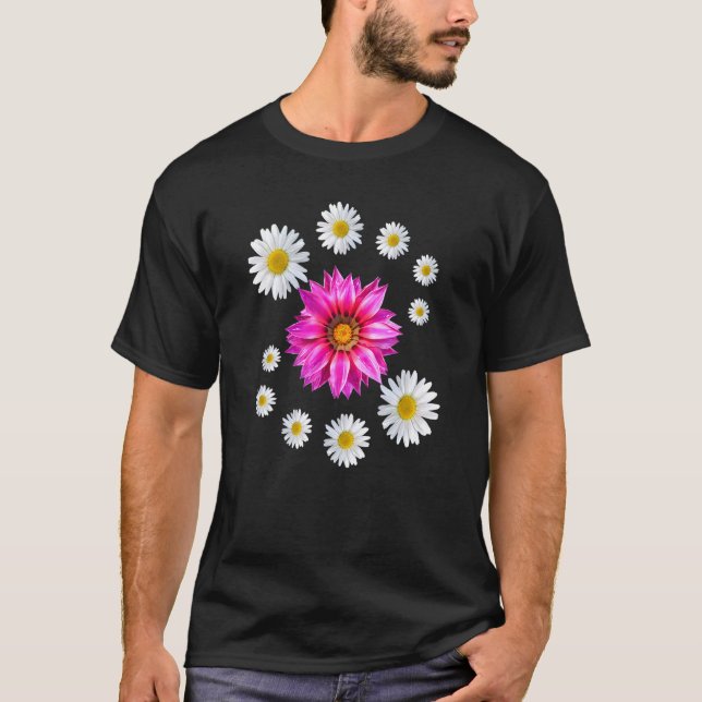 T-shirt Gazania Daisy Motif Floral Gazania Daisy Blossom (Devant)