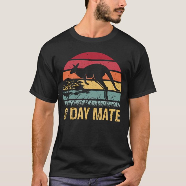 T-shirt G'Day Mate Kangaroo Aussie Australie Roo GDay Mate (Devant)
