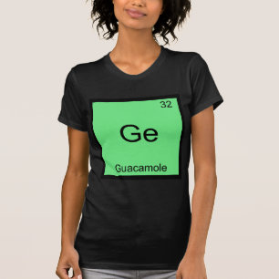 T-shirt Ge - Guacamole Drôle Tee de symbole d'élément de c