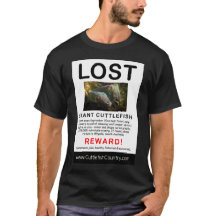 T-shirt géant PERDU d'affiche de seiches