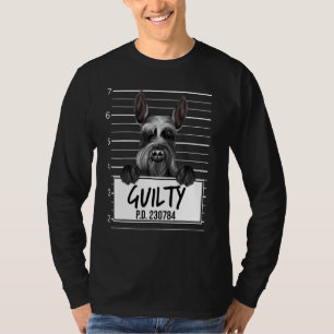 T-shirt Géant Schnauzer Mugshot Chien Coupable