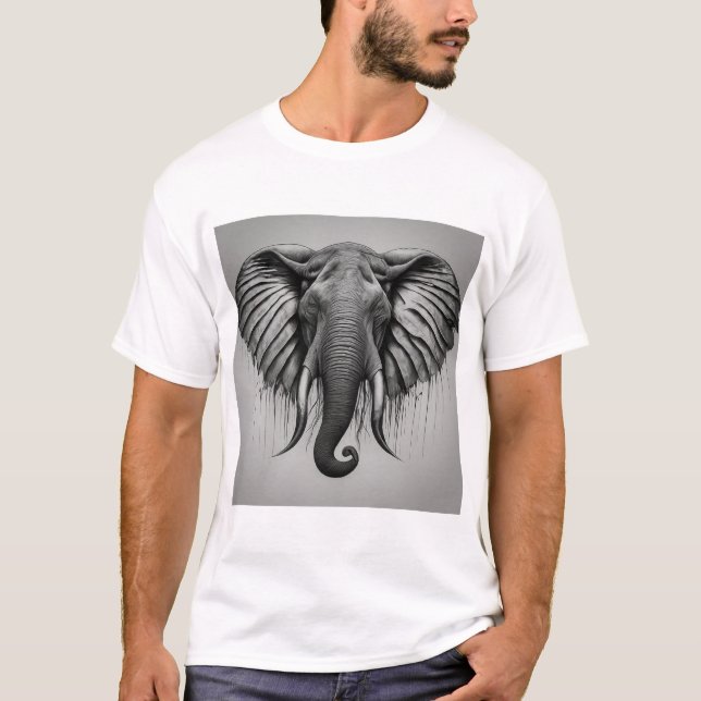 T-shirt "Géants gracieux : Eléphant majestueux" (Devant)