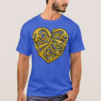 T-shirt Gears Golden au coeur