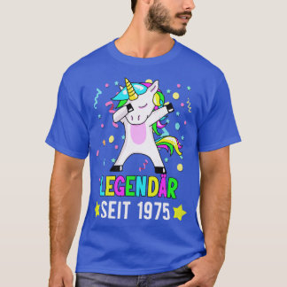 T-shirt Geburtstag Legendr seit 1975 Einhorn Dab Anniversa