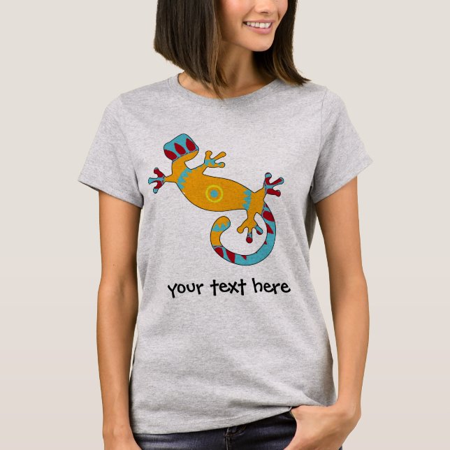 T-shirt Gecko Lizard coloré (Devant)