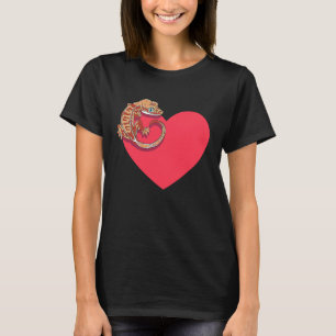 T-shirt Gecko Love Crested Gecko Lover Gecko Heart Cute Cr