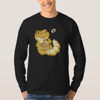 T-shirt Gecko mangeant des nouilles Ramen Kawaii Mignon Dr