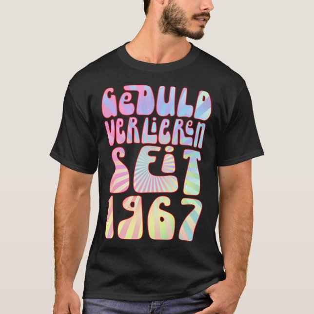 T-shirt Geduld Verlieren Seit 1967 56 Jahre Alter Geburtst (Devant)