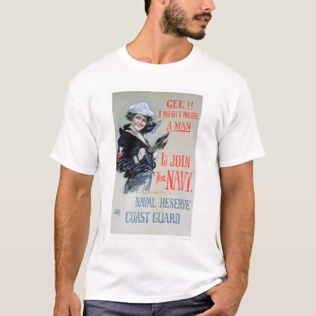 T-shirt Gee ! ! Je souhaite que j'aie été un homme (Devant)