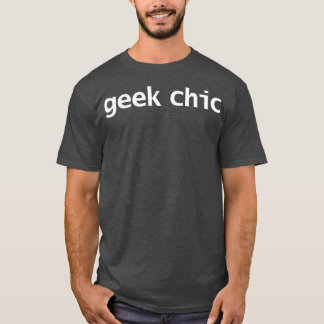 T-shirt Geek Chic Typographie Texte blanc