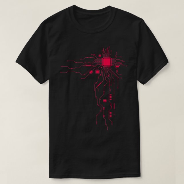 T-shirt Geek coeur de coeur du processeur de l'ordinateur  (Design devant)