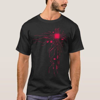 T-shirt Geek coeur de coeur du processeur de l'ordinateur 