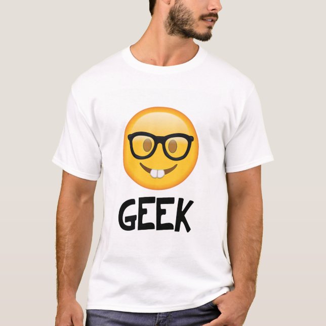 T-shirt Geek de ballot d'Emoji (Devant)