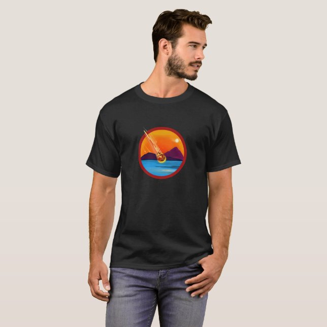 T-shirt Geek de scientifique de dinosaures d'impact de (Devant entier)