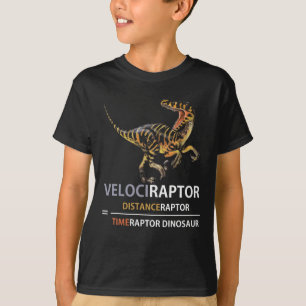T-shirt Geek math Dinosaur Velociraptor