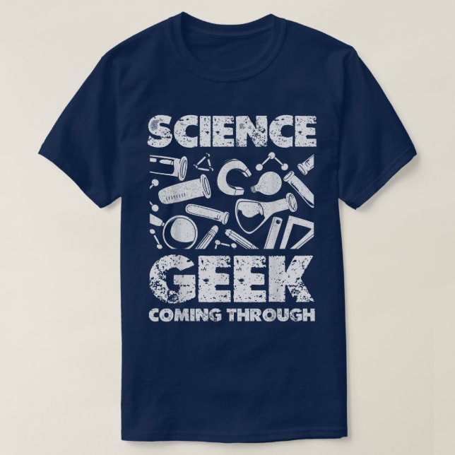 T-shirt Geek scientifique à travers Nerdy Science 1923 (Design devant)