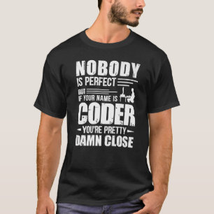 T-shirt Geeky It Ordinateur Codeur Nerd Personne N'Est Par