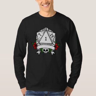 T-shirt Geeky Polyhedral D20 Dice Set Nerdy